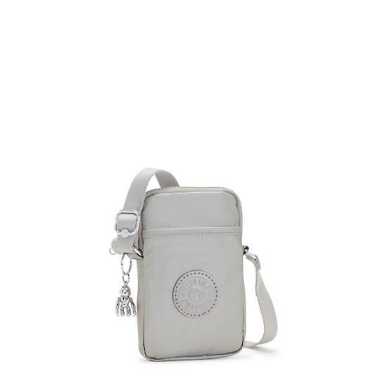 Kipling Tally Metallic Crossbody Phone Bag Bright Metallic | CA 1369UZ